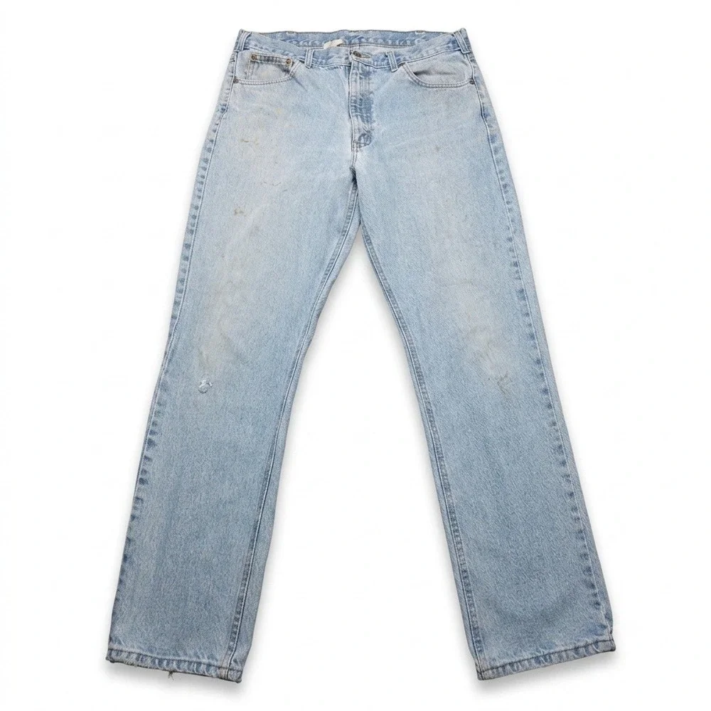 Carhartt B18 STW Traditional Fit Jeans Mens 36x32 Stonewash Workwear Distressed